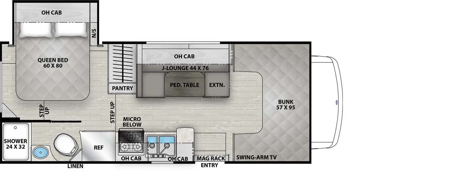 21RSS - Ford E-350 Floorplan Image